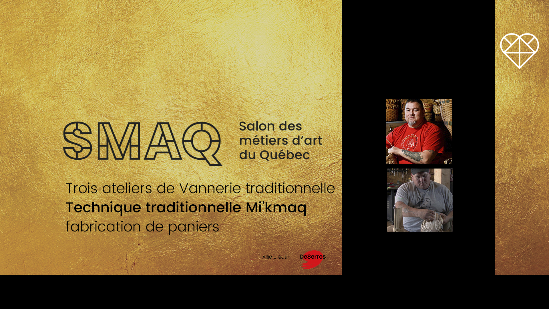 ateliers de technique traditionnelle Mi’kmaq de fabrication de paniers