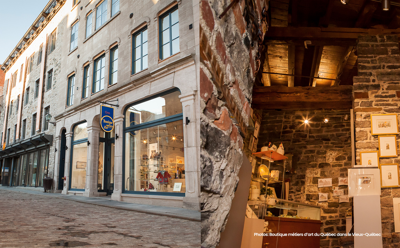 Boutique métiers d'art du Québec (BMAQ) dans le Vieux-Québec