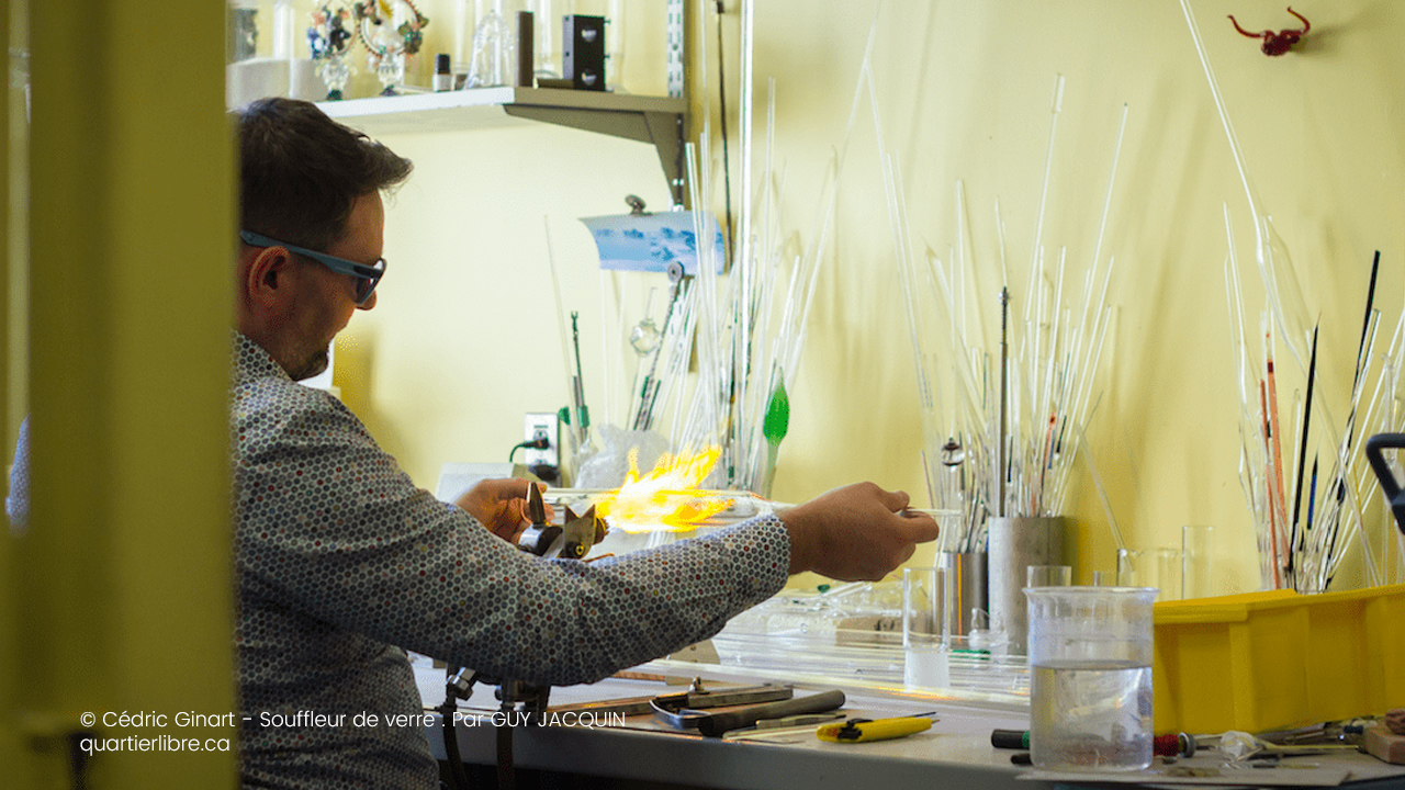 Cédric Ginart - Souffleur de verre, Université de montreal, métiers d'art