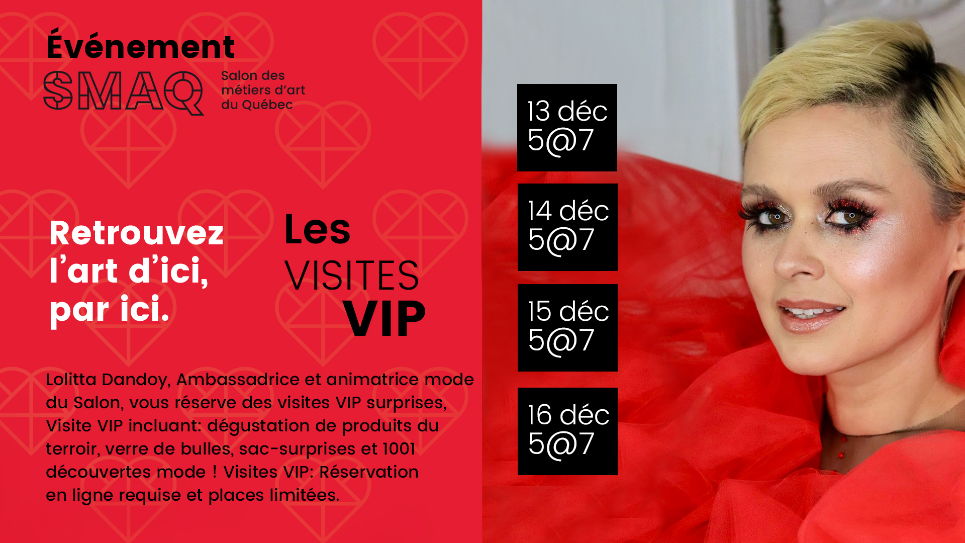 Événement visite VIP du SMAQ avec Lolitta Dandoy